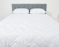Pilota de vara Somnomed antiacarieni din microfibra alba 200 x 220 cm, 120 gsm - 2
