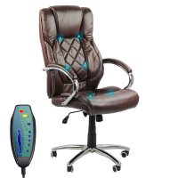 Scaun de birou cu masaj OFF 933 maro - confort si relaxare la birou - 1
