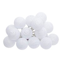 Ghirlanda LED Batoni pentru Gradina - Alb, 20 Becuri, 435 cm - 1