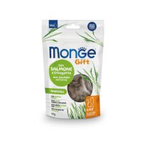 MONGE Recompense Funcționale pentru Pisici cu Somon si Catnip, 60g - Fără Cereale, Reduc Ghemurile de Blană - 1