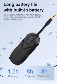 Transmitator si Receptor Audio Techstar M126 cu Bluetooth 5.4, Wireless, Portabil, Compatibil TV, PC, Boxe, Casti, Aux - 10