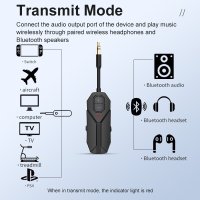 Transmitator si Receptor Audio Techstar M126 cu Bluetooth 5.4, Wireless, Portabil, Compatibil TV, PC, Boxe, Casti, Aux - 1