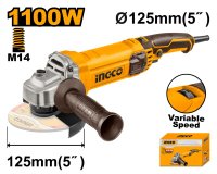 Flex Unghiular INGCO 125mm cu Turatie Variabila 1100W – AG1100385E pentru Precizie si Control - 2