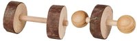 Set de gantere din lemn 6195, dimensiuni 4.5 x 9 cm, 2 bucati - 1