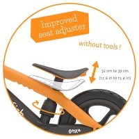 Bicicleta de echilibru Chillafish BMXie 02 Ginger pentru copii 2-5 ani, cu suport pentru picioare si frana integrata - 5