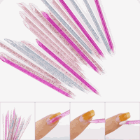 Betisoare Pentru Impins Cuticula Din PVC Set 50 Bucati- Transparent - PVC50-ROZ - 2