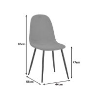 Scaun Bella Gri/Negru - Eleganță și Confort pentru Dining - 5