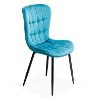 Scaun BUC 247 tapitat cu catifea turcoaz pentru living - 1