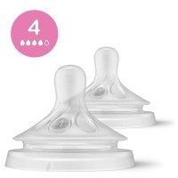Set 4 Tetine Philips Avent Natural Response, Debit 4 (Rapid), Transparent - 1