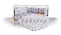 Set lenjerie pat 7 piese Lily bumbac ranforce Clouds Grey - 2