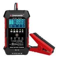 Incarcator inteligent pentru baterii auto Konnwei RC-10, 12V/24V, 5A/10A, Afisaj LCD, Functie Puls Reparare - 4