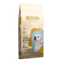 Hrana Uscata Caini, Remi Premium Junior Medium-Large Breed cu Pui si Curcan, 12.5 kg - 1