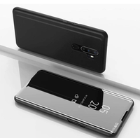 Husa Flip Cover Clear View pentru Samsung Galaxy S10, Neagra, cu Functie Stand - 1