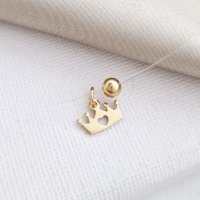 Choker cu diverse pandantive si cu 1 biluta de 4 mm - Argint 925 placat cu Aur Galben 18K - Lant silicon cu inchizatoare carabina - 1