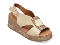Sandale GOLD DEER bej, 22070, din piele naturala - 1