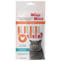 MIAU MIAU Creamy Snacks, Pui, recompense fără cereale pisici, (piure), 60g - 2
