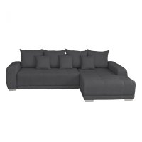 Coltar MARIBO II extensibil, cu arcuri si lada depozitare, colt dreapta, gri inchis, 282x205x92 cm - 1