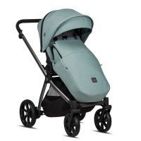 Carucior 2 in 1 Tutis Mio 3+ Turquoise 243 din piele, sezut reversibil, amortizoare duble, maner reglabil, accesorii incluse - 4