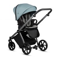 Carucior 2 in 1 Tutis Mio 3+ Turquoise 243 din piele, sezut reversibil, amortizoare duble, maner reglabil, accesorii incluse - 7