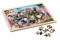 Puzzle in cadru de lemn, 48 piese - Pet - 1