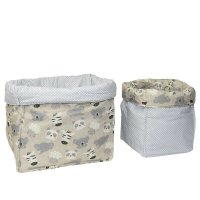 Set 2 cosuri de depozitare Bebe Stars din bumbac cu design Panda - 1