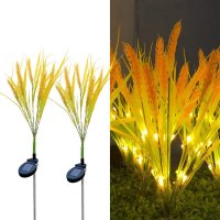 Set 2 lampi solare decorative tip spice de grau M374-16, 60 cm, LED, IP66, senzor de lumina - 1