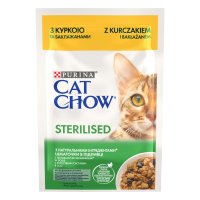 PURINA Cat Chow Sterilised, Pui, hrană umedă pisici sterilizate, (în sos) PURINA Cat Chow Sterilised, Pui, plic hrană umedă pisici sterilizate, (în sos), 85g - 2