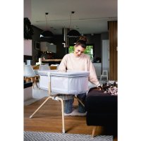 Patut balansoar Lionelo Malin Evo 3 in 1 pliabil pentru bebelusi 0-9 kg, ultra-usor, bej - 5