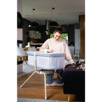 Patut balansoar Lionelo Malin Evo 3 in 1 pliabil pentru bebelusi 0-9 kg, ultra-usor, bej - 7