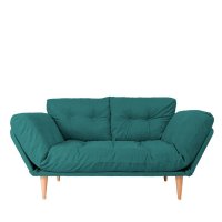 Canapea extensibila NINA, 3 locuri, verde petrol, 190x85x80 cm - 1