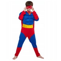 Costum Superman cu muschi, pelerina si masca - 3
