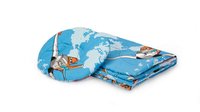 Set reductor beby nest, paturica si pernuta pentru formarea capului bebelusului SomnArt Aviator Albastru - 2
