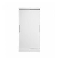 Dulap KOSS 01, usi glisante, alb, 100x60x200 cm - 1