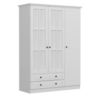 Dulap KALE 3 cu 3 usi si 2 sertare, Alb, Dimensiuni 135x52x210 cm - 1