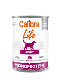 Calibra Dog Life Adult Wild Boar with Cranberries 400 g, conserva - 1