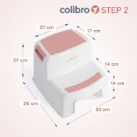 Treapta dubla multifunctionala Colibro Step Two cu suprafata si baza antialunecare, 6 x 32 x 27 cm, Crystal - 5