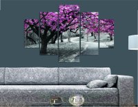 Set tablouri canvas (5 bucati) ST034 Multicolor 56x20 cm - 1