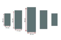 Set tablouri canvas (5 bucati) ST034 Multicolor 56x20 cm - 3