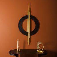 Accesoriu de perete Wallxpert, otel auriu-negru, dimensiuni 98x49 cm - 1