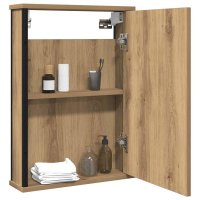 Dulap cu oglinda pentru baie din lemn prelucrat Stejar Artisan - 3