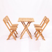 Set masa si scaune de gradina (5 piese) My004 Maro 80x72x60 cm - 2