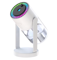 Umidificator auto cu proiectie cer instelat si aromaterapie, 280ml, alb - 1