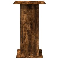 Masa de bar cu depozitare din lemn, stejar fumuriu, 60x60x102 cm - 5