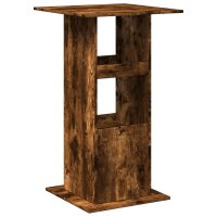 Masa de bar cu depozitare din lemn, stejar fumuriu, 60x60x102 cm - 6