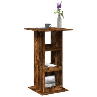 Masa de bar cu depozitare din lemn, stejar fumuriu, 60x60x102 cm - 2