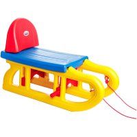Sanie plastic cu spatar Burak Toys, 70x35x47cm, multicolor - 2