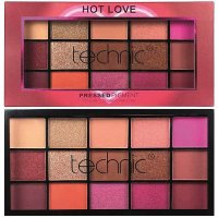Paleta fard de ochi Technic Hot Love, 15 nuante vibrante - 1