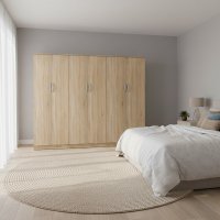 Dulap cu 6 usi, Athos II, V2, Stejar, 240x42x180 cm - 1