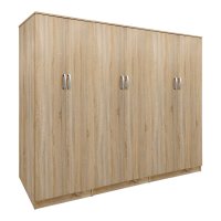 Dulap cu 6 usi, Athos II, V2, Stejar, 240x42x180 cm - 2