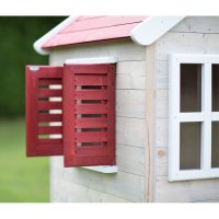 Casuta de gradina My Red Cottage House cu platforma si tobogan de la Wendi Toys - 3